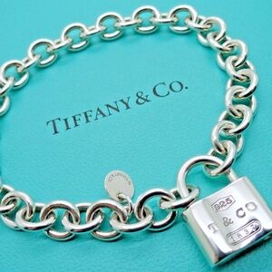 Tiffany & Co. 1837 Sterling Silver Lock Charm Bracelet